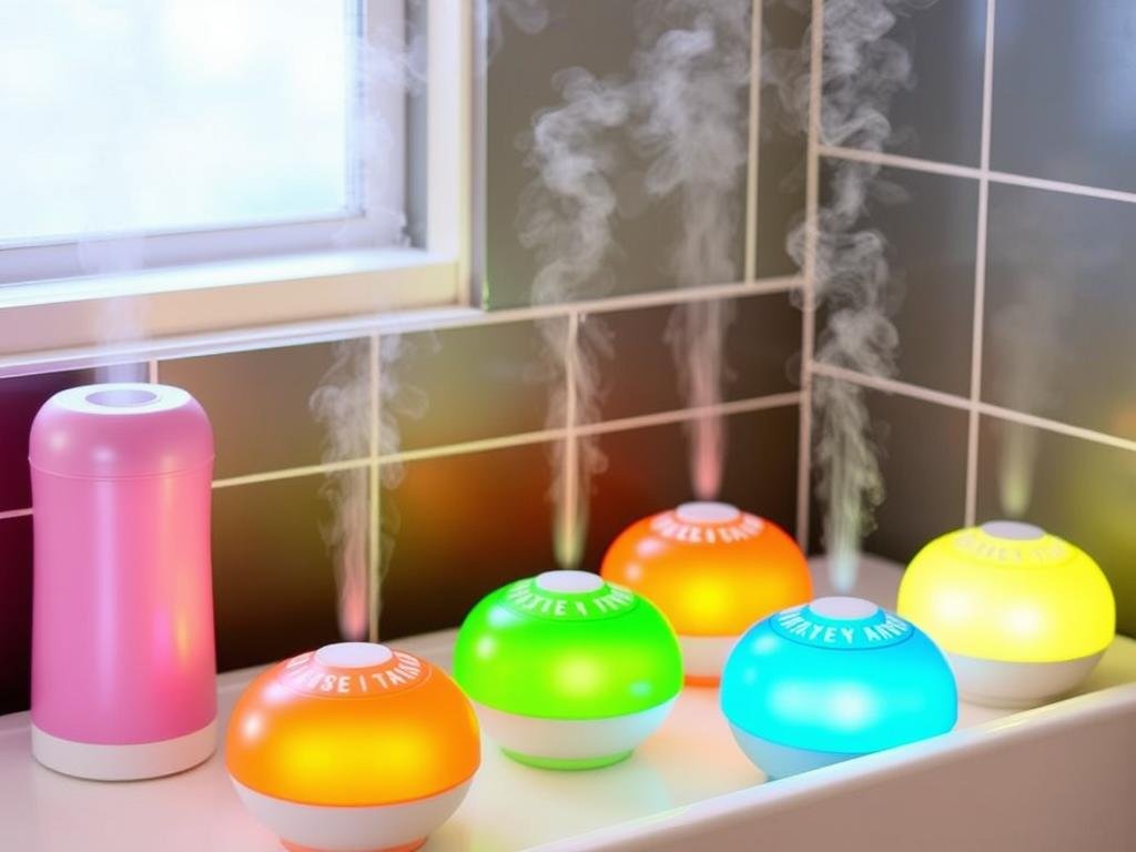 Aromatherapy shower steamers in various scents